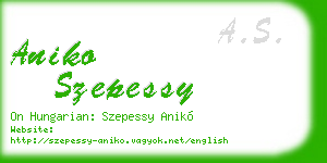 aniko szepessy business card