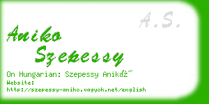 aniko szepessy business card